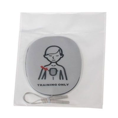 Immagine illustrativa delle coppie elettrodi pediatrici per defibrillatore didattico AED TRAINER.