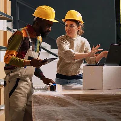 Due addetti al settore logistico