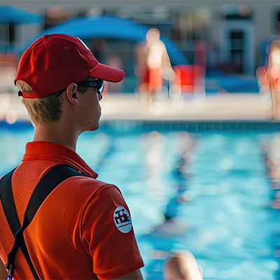 Addetto alla sicurezza in piscina