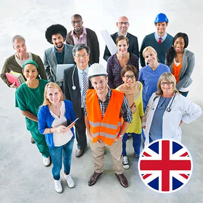 Gruppo di lavoratori di diversi settori