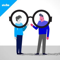 Occhiali da vista che inquadrano un uomo e una donna