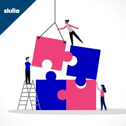 Persone che assemblano un puzzle