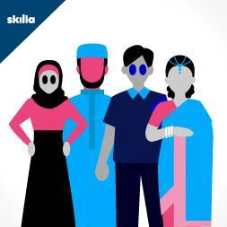 Quattro persone di cultura diversa