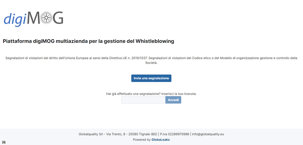 Immagine catturata dallo schermo che rappresenta la schermata della piattaforma aziendale digiMOG di Mega Italia Media