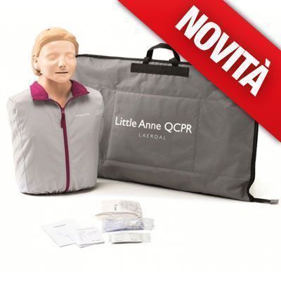 Immagine illustrativa del manichino Little Anne QCPR per formazione primo soccorso