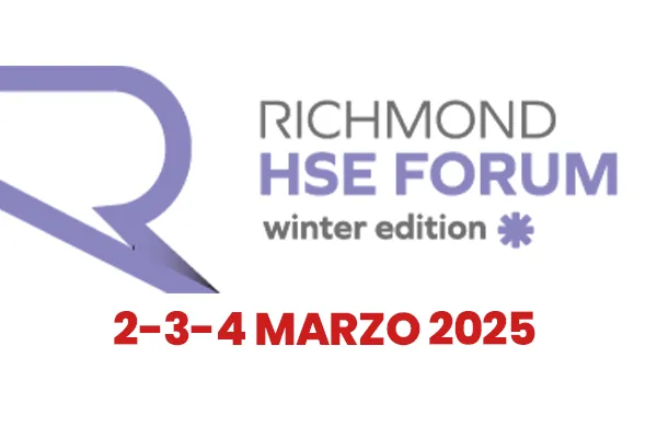 Logo Richmond HSE Forum Rimini con data dell'evento di marzo 2025