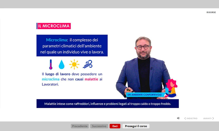 Schermata corso formazione specifica lavoratori ristorazione