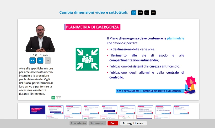 Schermata corso RLS