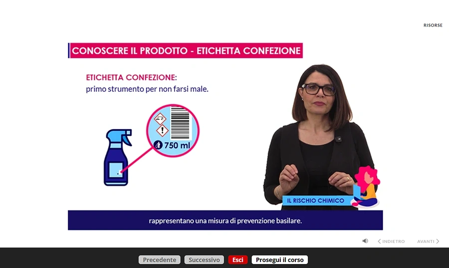 Slide corso formazione generale e specifica basso rischio settore pulizie
