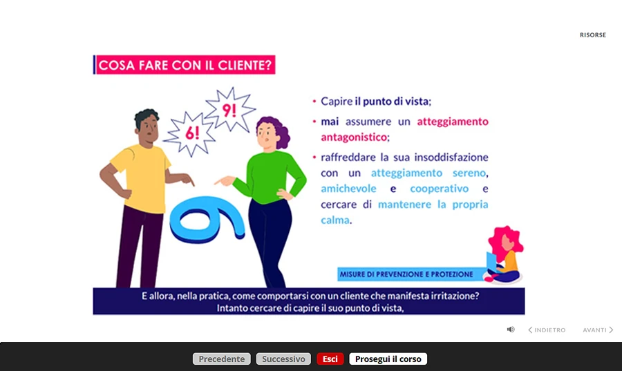 Schermata corso formazione specifica lavoratori ristorazione
