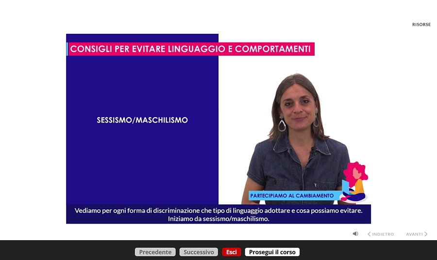 Schermata corso Formazione Specifica Alto Rischio Sanità