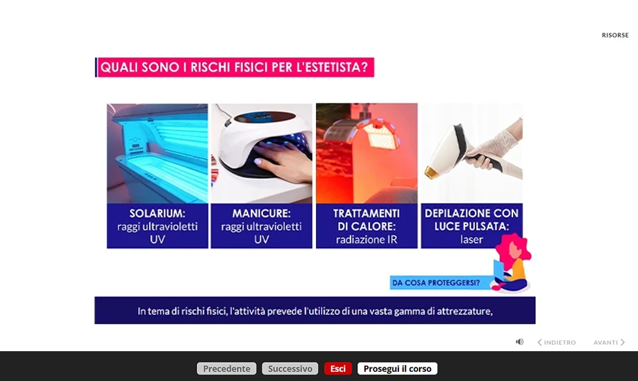 Slide corso formazione generale e specifica basso rischio servizi di estetica e cura della bellezza